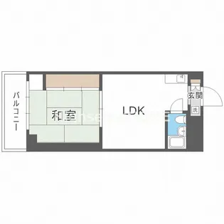 京橋マンション【8階】の間取り