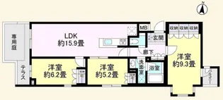 リア 等々力【1階】の間取り