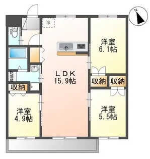 福木グランデ ヤブ【2階】の間取り