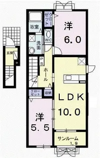 エンペラーI【2階】の間取り