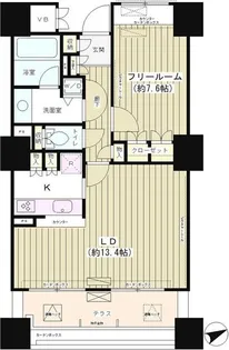 エンブレムコート明石町【4階】の間取り