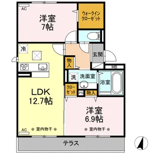 セゾン II【1階】の間取り