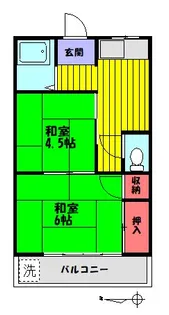 コーポ河野第2【2階】の間取り