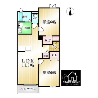 レディエンスB【2階】の間取り