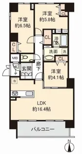 藤和須磨離宮ホームズ【4階】の間取り