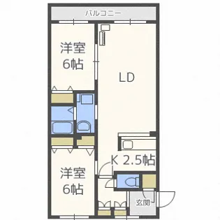 エクセルI番館【4階】の間取り