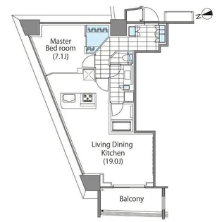 コンフォリア新宿イーストサイドタワー【3階】の間取り