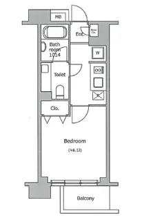 レジディア新宿イーストII【1階】の間取り