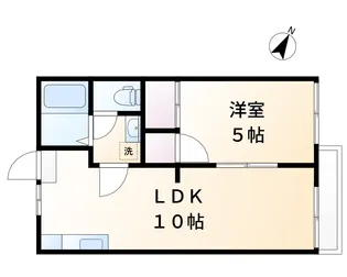 ラフィネヴィラ大福 伍番館【1階】の間取り