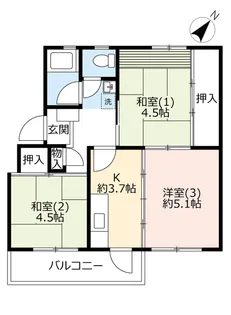 UR習志野台【3階】の間取り