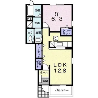 グレース五条 C【1階】の間取り