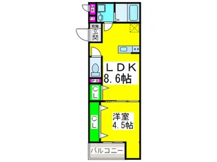 フィアスコート松之浜【2階】の間取り