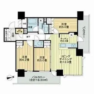 宇都宮PEAKS【3階】の間取り