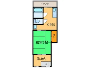 サニ-ハイツ【1階】の間取り