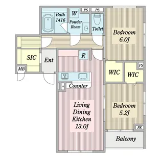 如月I【2階】の間取り
