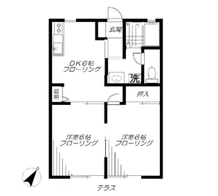 ピュアコート鷹番【1階】の間取り