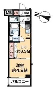 ARCOBALENO HASUNEI【4階】の間取り