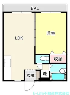 シャン・ド・フルールI【1階】の間取り