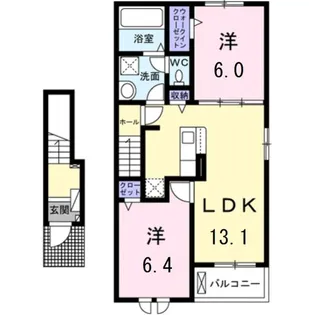 フィレールB【2階】の間取り