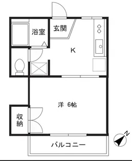 クレセント渡辺B【2階】の間取り