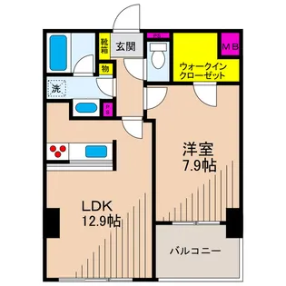 サンセリテ鞠子【7階】の間取り