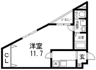トライアングル【2階】の間取り