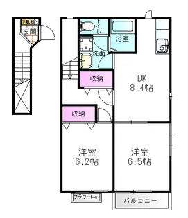 カーサカネジョウ【2階】の間取り