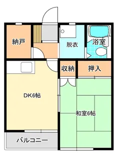 レインボーハイツ【1階】の間取り