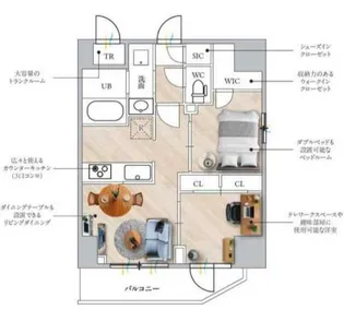 S-RESIDENCE浅草clarity(エスレジデンス)【2階】の間取り