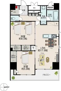 ブランヴェール【13階】の間取り