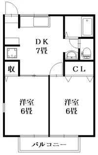 マ メゾン広瀬【2階】の間取り