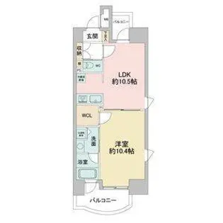 さくらHills名駅NORTH【4階】の間取り