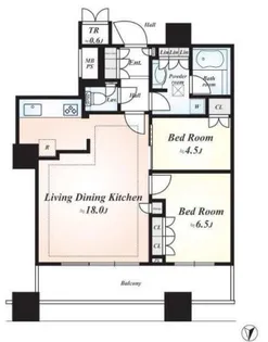 パークタワーグランスカイ【34階】の間取り