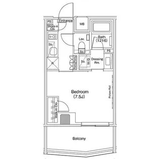 ザ・パークハビオ渋谷クロス【7階】の間取り