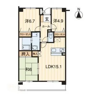 ホープTOMO【5階】の間取り
