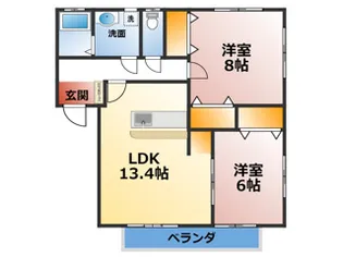 アメージングコートI A棟【1階】の間取り