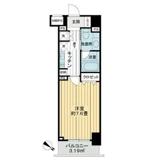 ライオンズクオーレ東京三ノ輪シティゲート【5階】の間取り