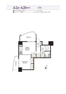 シーリアお台場五番街2号棟(SA借上)【11階】の間取り