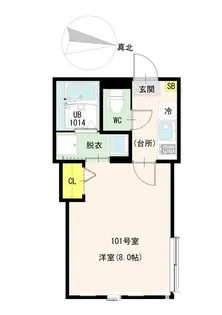 ハーモニーテラス大森II【1階】の間取り