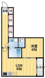 アルカディア江坂【1階】の間取り