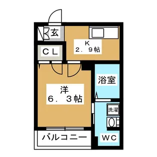 ペンディーオソプラ鶴見中央II【1階】の間取り
