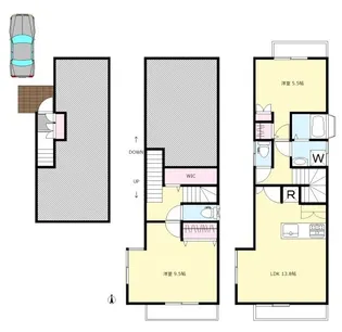 フラットフィールドの間取り