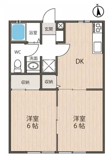 グランパス広幡【2階】の間取り