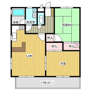 片川ハイツ【3階】の間取り