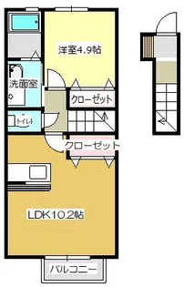 プリエール ヴェリテ【2階】の間取り