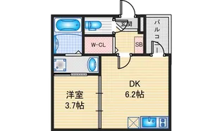 ラ・グラシューズ【1階】の間取り