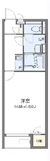 クレイノ百合桜【1階】の間取り