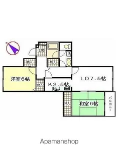 ユニーブル横浜山手第2【2階】の間取り