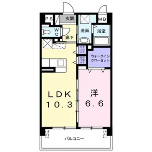 キャンパス サイド ハウス【2階】の間取り