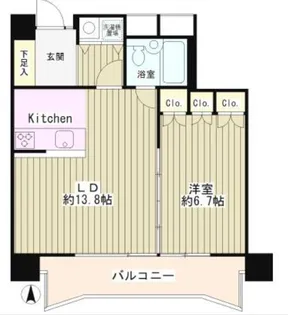 カーサクロヤナギ【5階】の間取り